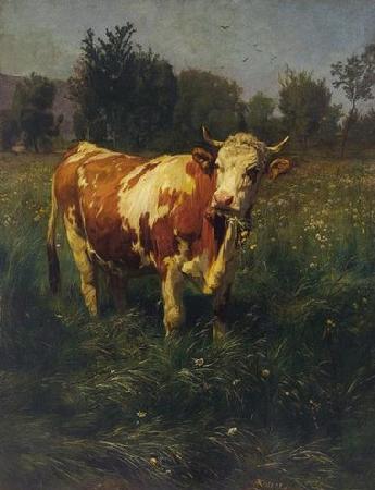 Rudolf Koller Kuh Germany oil painting art